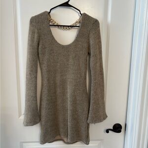 Sky Knit Long Sleeve Dress